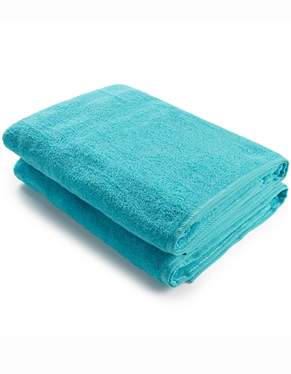 Bath Towel zum Besticken und Bedrucken in der Farbe Aqua Blue mit Ihren Logo, Schriftzug oder Motiv.
