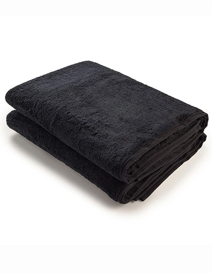 Bath Towel zum Besticken und Bedrucken in der Farbe Black mit Ihren Logo, Schriftzug oder Motiv.