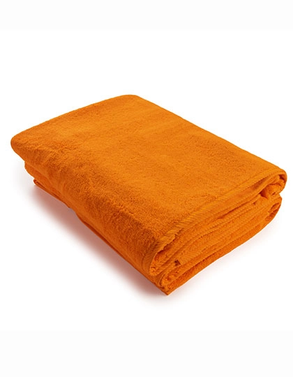 Bath Towel zum Besticken und Bedrucken in der Farbe Bright Orange mit Ihren Logo, Schriftzug oder Motiv.