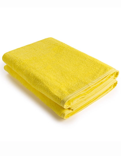 Bath Towel zum Besticken und Bedrucken in der Farbe Bright Yellow mit Ihren Logo, Schriftzug oder Motiv.