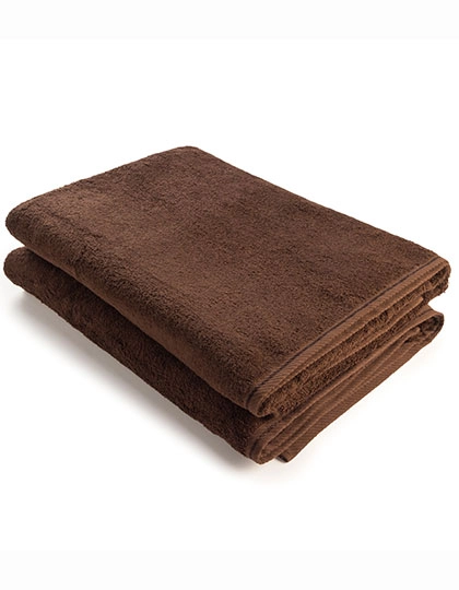 Bath Towel zum Besticken und Bedrucken in der Farbe Chocolate Brown mit Ihren Logo, Schriftzug oder Motiv.