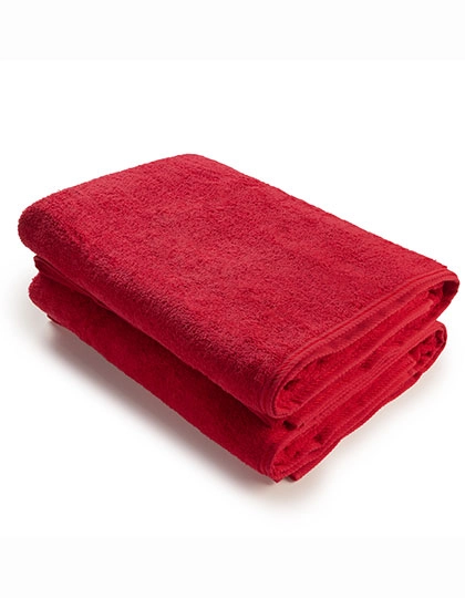 Bath Towel zum Besticken und Bedrucken in der Farbe Deep Red mit Ihren Logo, Schriftzug oder Motiv.