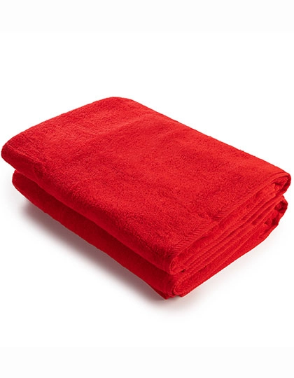 Bath Towel zum Besticken und Bedrucken in der Farbe Fire Red mit Ihren Logo, Schriftzug oder Motiv.