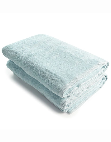 Bath Towel zum Besticken und Bedrucken in der Farbe Light Blue mit Ihren Logo, Schriftzug oder Motiv.