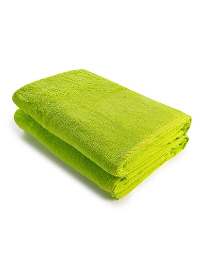 Bath Towel zum Besticken und Bedrucken in der Farbe Lime Green mit Ihren Logo, Schriftzug oder Motiv.