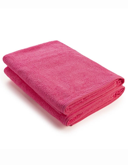 Bath Towel zum Besticken und Bedrucken in der Farbe Pink mit Ihren Logo, Schriftzug oder Motiv.