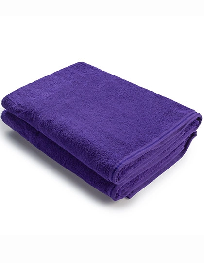 Bath Towel zum Besticken und Bedrucken in der Farbe Purple mit Ihren Logo, Schriftzug oder Motiv.