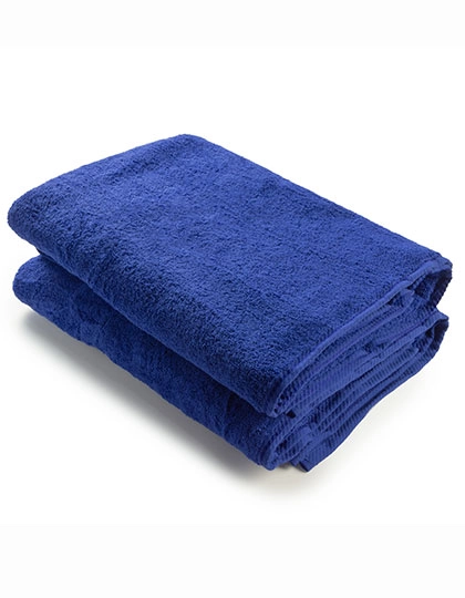 Bath Towel zum Besticken und Bedrucken in der Farbe True Blue mit Ihren Logo, Schriftzug oder Motiv.
