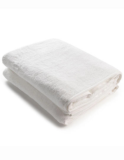 Bath Towel zum Besticken und Bedrucken in der Farbe White mit Ihren Logo, Schriftzug oder Motiv.