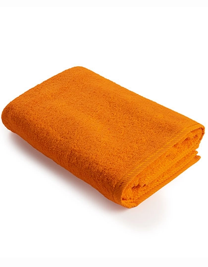 Beach Towel zum Besticken und Bedrucken in der Farbe Bright Orange mit Ihren Logo, Schriftzug oder Motiv.