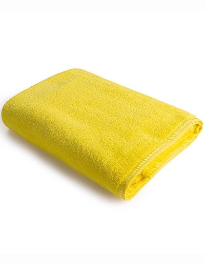 Beach Towel zum Besticken und Bedrucken in der Farbe Bright Yellow mit Ihren Logo, Schriftzug oder Motiv.