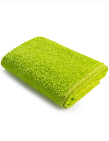 Beach Towel zum Besticken und Bedrucken in der Farbe Lime Green mit Ihren Logo, Schriftzug oder Motiv.