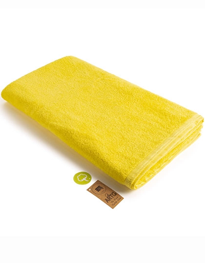 Big Towel zum Besticken und Bedrucken in der Farbe Bright Yellow mit Ihren Logo, Schriftzug oder Motiv.