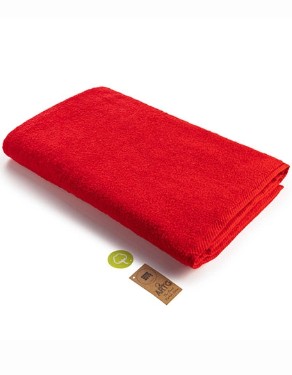 Big Towel zum Besticken und Bedrucken in der Farbe Fire Red mit Ihren Logo, Schriftzug oder Motiv.