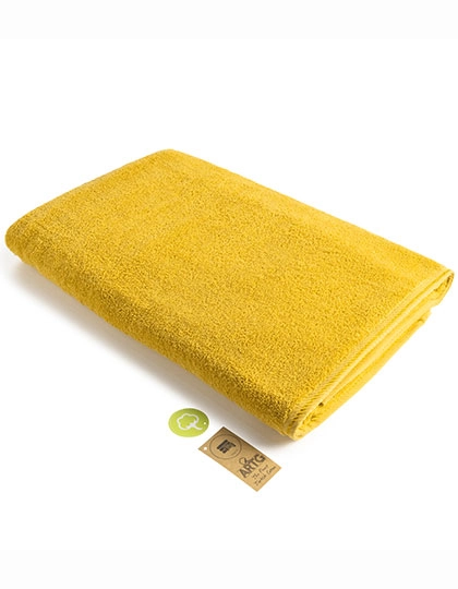 Big Towel zum Besticken und Bedrucken in der Farbe Mustard mit Ihren Logo, Schriftzug oder Motiv.