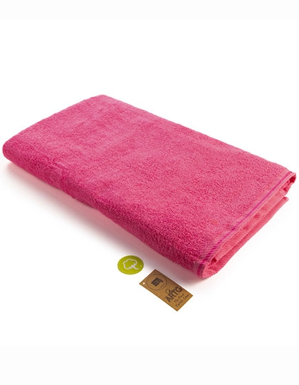Big Towel zum Besticken und Bedrucken in der Farbe Pink mit Ihren Logo, Schriftzug oder Motiv.