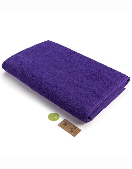 Big Towel zum Besticken und Bedrucken in der Farbe Purple mit Ihren Logo, Schriftzug oder Motiv.