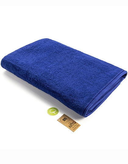 Big Towel zum Besticken und Bedrucken in der Farbe True Blue mit Ihren Logo, Schriftzug oder Motiv.