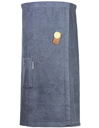 Sauna Kilt Ladies zum Besticken und Bedrucken in der Farbe Jeans Blue mit Ihren Logo, Schriftzug oder Motiv.