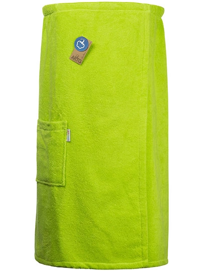 Sauna Kilt Ladies zum Besticken und Bedrucken in der Farbe Lime Green mit Ihren Logo, Schriftzug oder Motiv.