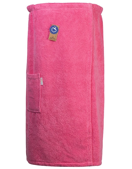 Sauna Kilt Ladies zum Besticken und Bedrucken in der Farbe Pink mit Ihren Logo, Schriftzug oder Motiv.