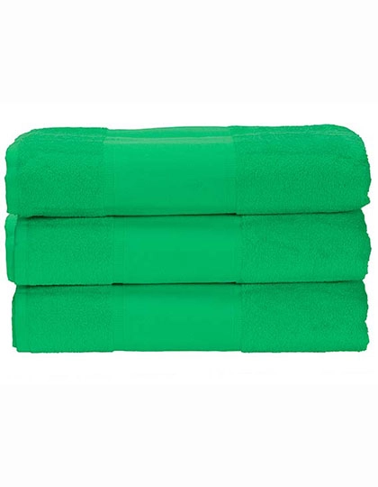 PRINT-Me® Hand Towel zum Besticken und Bedrucken in der Farbe Irish Green mit Ihren Logo, Schriftzug oder Motiv.