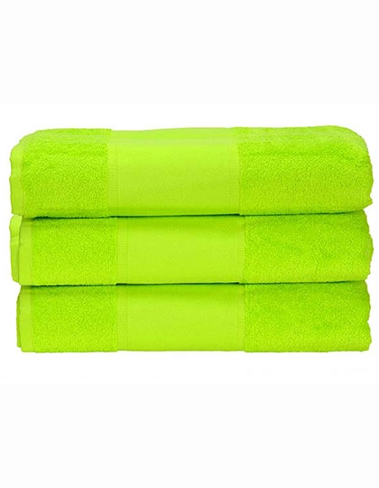 PRINT-Me® Hand Towel zum Besticken und Bedrucken in der Farbe Lime Green mit Ihren Logo, Schriftzug oder Motiv.
