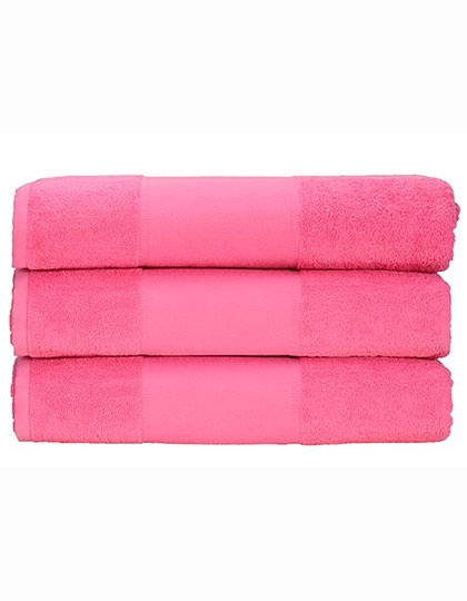 PRINT-Me® Hand Towel zum Besticken und Bedrucken in der Farbe Pink mit Ihren Logo, Schriftzug oder Motiv.