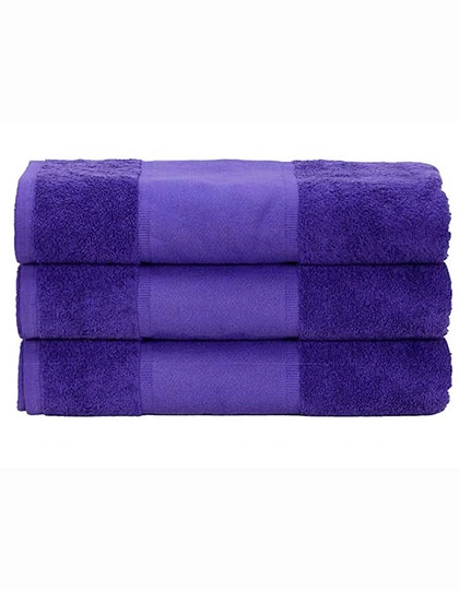 PRINT-Me® Hand Towel zum Besticken und Bedrucken in der Farbe Purple mit Ihren Logo, Schriftzug oder Motiv.