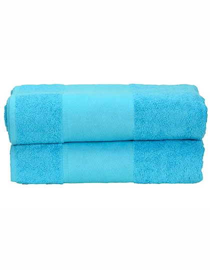 PRINT-Me® Bath Towel zum Besticken und Bedrucken in der Farbe Aqua Blue mit Ihren Logo, Schriftzug oder Motiv.