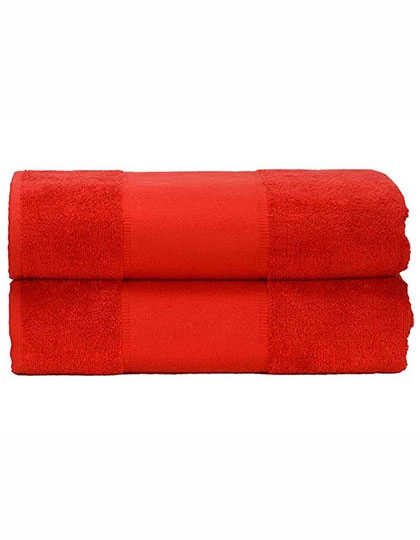 PRINT-Me® Bath Towel zum Besticken und Bedrucken in der Farbe Fire Red mit Ihren Logo, Schriftzug oder Motiv.