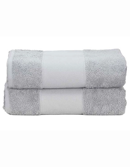 PRINT-Me® Bath Towel zum Besticken und Bedrucken in der Farbe Light Grey mit Ihren Logo, Schriftzug oder Motiv.