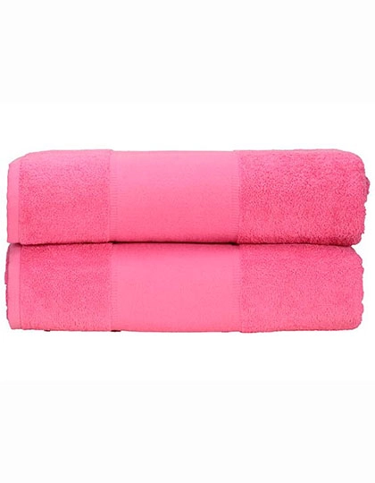 PRINT-Me® Bath Towel zum Besticken und Bedrucken in der Farbe Pink mit Ihren Logo, Schriftzug oder Motiv.