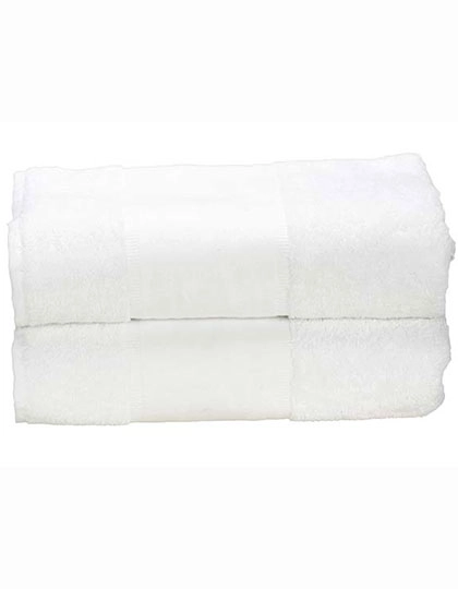 PRINT-Me® Bath Towel zum Besticken und Bedrucken in der Farbe White mit Ihren Logo, Schriftzug oder Motiv.