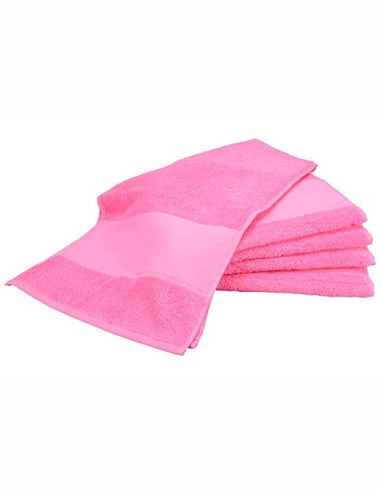 PRINT-Me® Sport Towel zum Besticken und Bedrucken in der Farbe Pink mit Ihren Logo, Schriftzug oder Motiv.