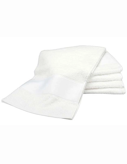 PRINT-Me® Sport Towel zum Besticken und Bedrucken in der Farbe White mit Ihren Logo, Schriftzug oder Motiv.
