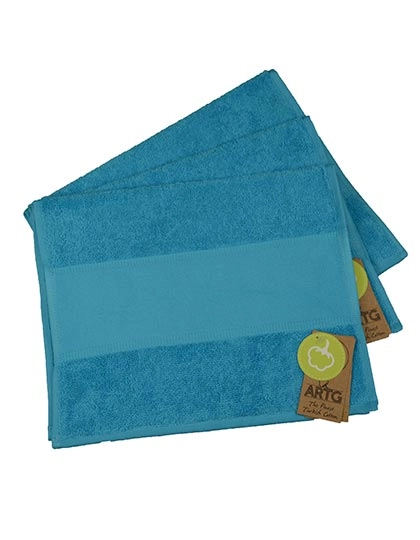 PRINT-Me® Guest Towel zum Besticken und Bedrucken in der Farbe Aqua Blue mit Ihren Logo, Schriftzug oder Motiv.