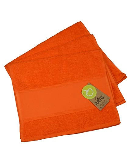 PRINT-Me® Guest Towel zum Besticken und Bedrucken in der Farbe Bright Orange mit Ihren Logo, Schriftzug oder Motiv.
