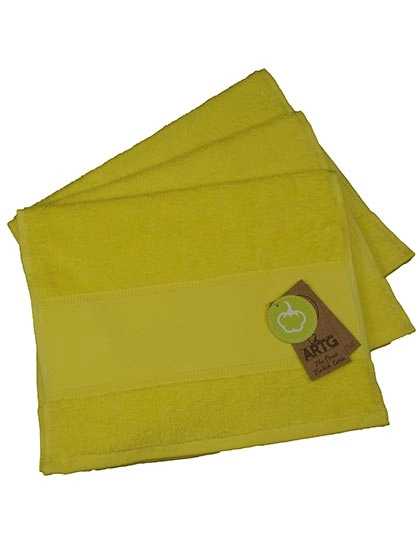 PRINT-Me® Guest Towel zum Besticken und Bedrucken in der Farbe Bright Yellow mit Ihren Logo, Schriftzug oder Motiv.