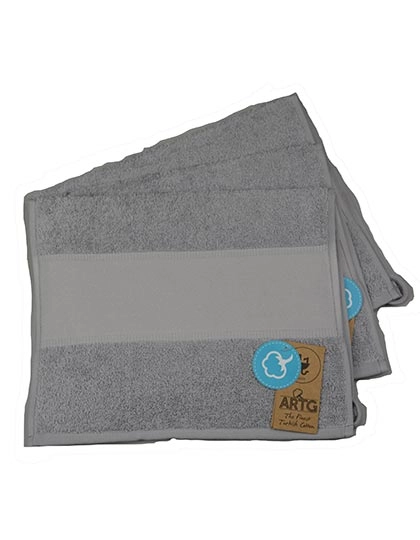 PRINT-Me® Guest Towel zum Besticken und Bedrucken in der Farbe Light Grey mit Ihren Logo, Schriftzug oder Motiv.