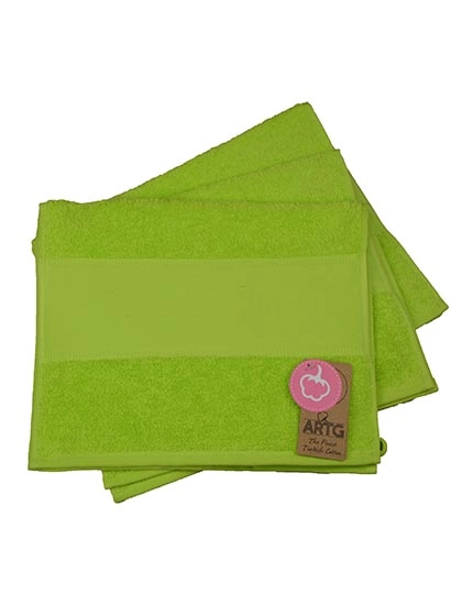 PRINT-Me® Guest Towel zum Besticken und Bedrucken in der Farbe Lime Green mit Ihren Logo, Schriftzug oder Motiv.