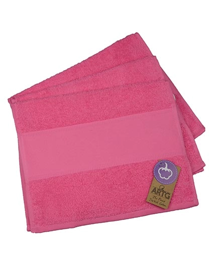 PRINT-Me® Guest Towel zum Besticken und Bedrucken in der Farbe Pink mit Ihren Logo, Schriftzug oder Motiv.