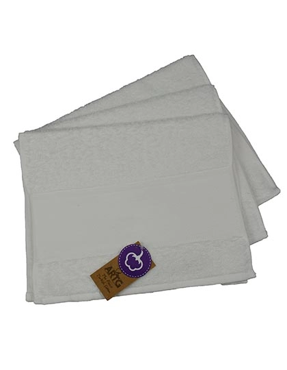 PRINT-Me® Guest Towel zum Besticken und Bedrucken in der Farbe White mit Ihren Logo, Schriftzug oder Motiv.