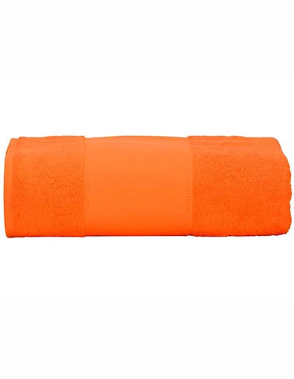 PRINT-Me® Big Towel zum Besticken und Bedrucken in der Farbe Bright Orange mit Ihren Logo, Schriftzug oder Motiv.