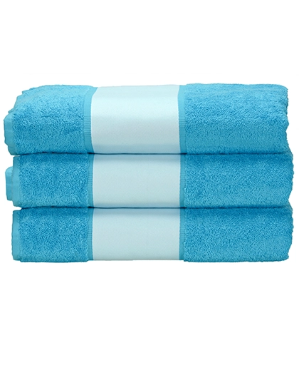 SUBLI-Me® Hand Towel zum Besticken und Bedrucken in der Farbe Aqua Blue mit Ihren Logo, Schriftzug oder Motiv.