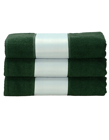 SUBLI-Me® Hand Towel zum Besticken und Bedrucken in der Farbe Dark Green mit Ihren Logo, Schriftzug oder Motiv.