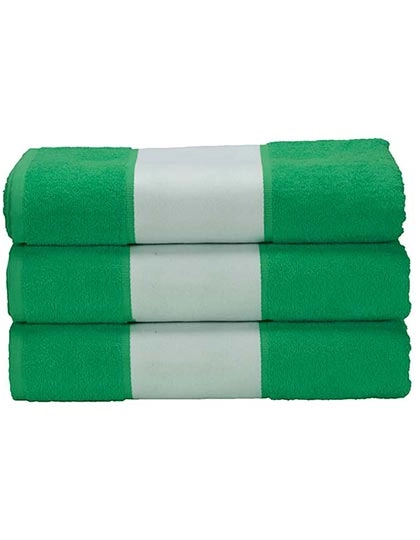 SUBLI-Me® Hand Towel zum Besticken und Bedrucken in der Farbe Irish Green mit Ihren Logo, Schriftzug oder Motiv.