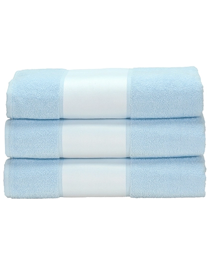 SUBLI-Me® Hand Towel zum Besticken und Bedrucken in der Farbe Light Blue mit Ihren Logo, Schriftzug oder Motiv.