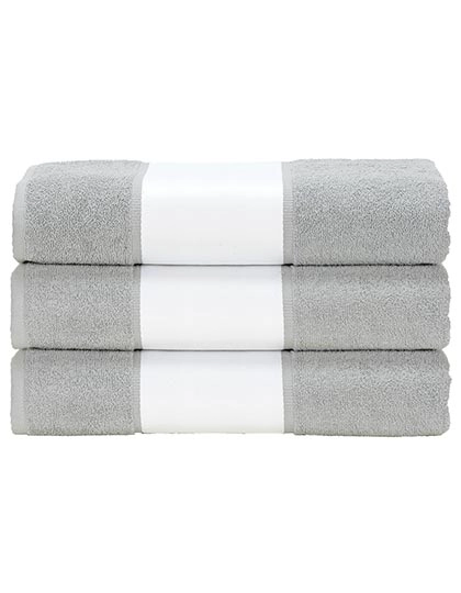 SUBLI-Me® Hand Towel zum Besticken und Bedrucken in der Farbe Light Grey mit Ihren Logo, Schriftzug oder Motiv.