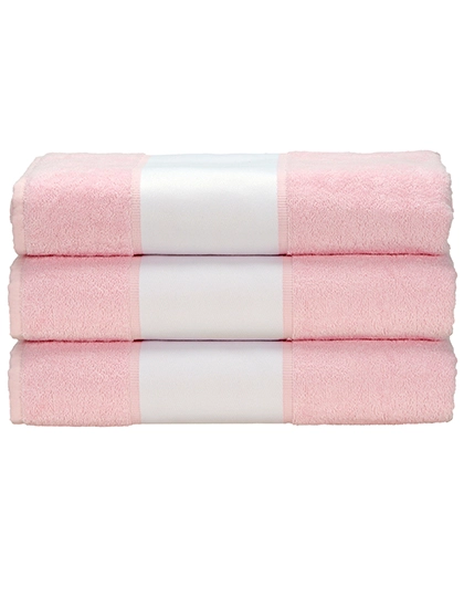 SUBLI-Me® Hand Towel zum Besticken und Bedrucken in der Farbe Light Pink mit Ihren Logo, Schriftzug oder Motiv.